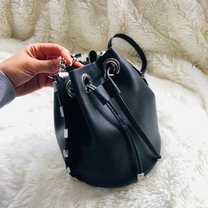 NEW small Zara bucket bag black